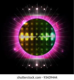Round Abstract colorful background. Vector.