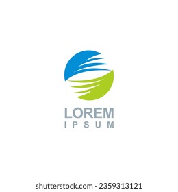 Imagen vectorial del logotipo de ecología abstracta de redondeo
