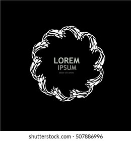 Round abstract floral. Vector