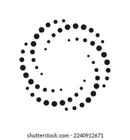 Round abstract frame for logo design. Isolated vector icon.