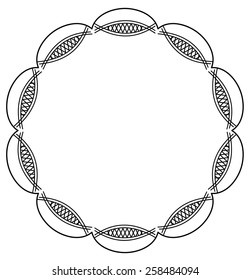 Round abstract frame silhouette