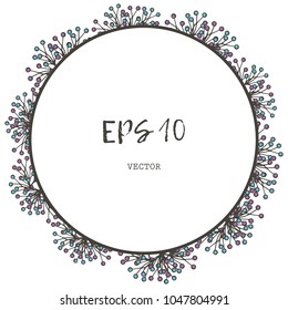 round abstract frame. vector.
