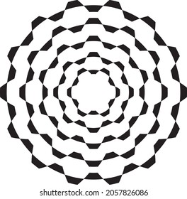 Diseño de marco de borde geométrico abstracto redondo.