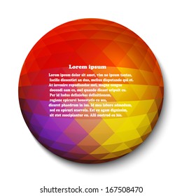 Round Abstract geometric design element 