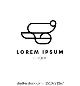 Round abstract geometric logo mark.