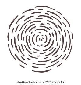 Round abstract hand drawn pattern Vector