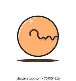 round abstract logo concept brown vector