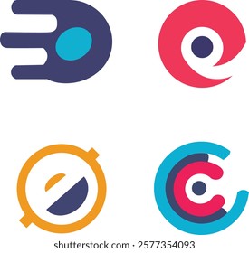 round abstract logo design for use