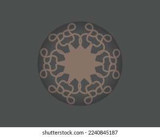 Round abstract luxury mandala. logo template design. vector illustration