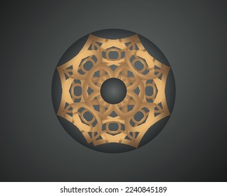 Mandala de lujo abstracta redonda. diseño de plantilla de logotipo. ilustración vectorial