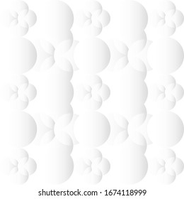 Round Abstract Mix Seamless Pattern. Circle White abstract seamless geometric background. Art style can be used in cover design, book design, poster, cd cover, flyer, website. Vector.