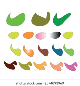 round abstract organic shape collection, illustrations