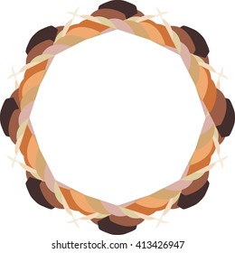 round abstract ornament frame on white background