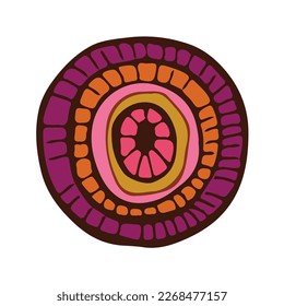 round abstract ornament frame. Round shape. Infographic element isolated white background. retro style. Clipart. Vector illustration.