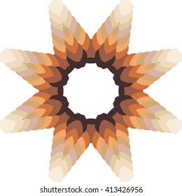 round abstract ornament on white background