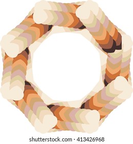 round abstract ornament on white background