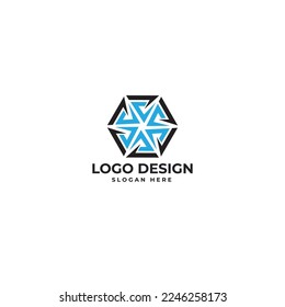 Runde abstrakte Logo-Design-Vektorgrafik