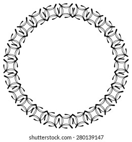 round abstract silhouette frame