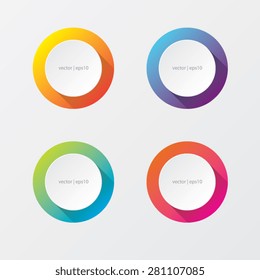 Round Abstract Vector Banners