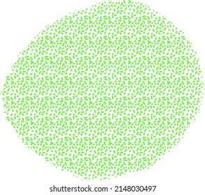 A round abstract vector illustration in a green design.
