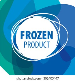 Round abstract vector logo for frozen products