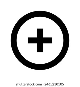 Round add button icon vector design in eps 10
