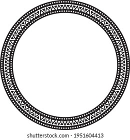 Round African border frame design.