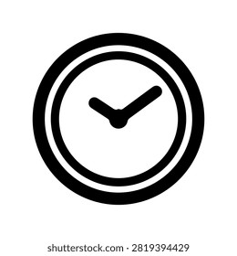 round analog wall clock icon