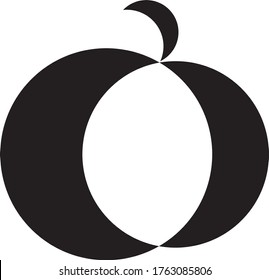 round apple logo - vector