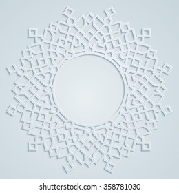 Round arabic geometric pattern