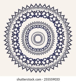Round arabic motif in vector.