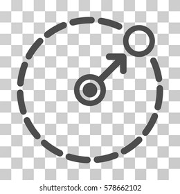 Round Area Border icon. Vector illustration style is flat iconic symbol, gray color, transparent background. Designed for web and software interfaces.