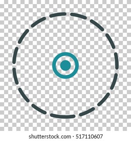 Round Area EPS vector pictogram. Illustration style is flat iconic bicolor soft blue symbol.