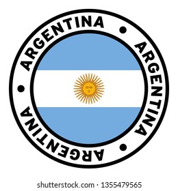 Round Argentina Flag Clipart