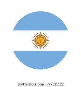 Round Argentina flag vector icon. Argentina flag button, Simple vector button flag - Argentina. svg