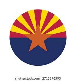 Ilustración vectorial de la bandera del estado de Arizona.