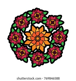 round arrangement flowers floral decoration natural image