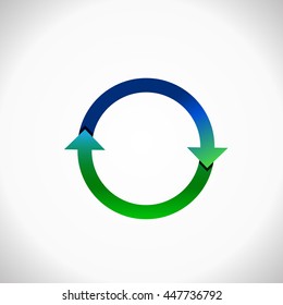 round arrow, circle reload reuse refresh reset loop icon
