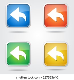 Round Arrow Colorful Vector Icon Design
