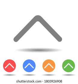 Round arrow up growth icon vector logo with isolated background