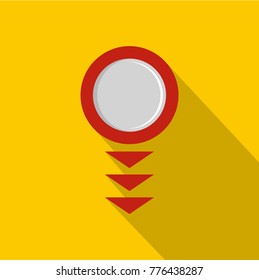 Round arrow icon. Flat illustration of round arrow vector icon for web