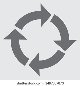 Round arrow icon, reload vector illustration
