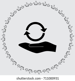 Round arrow icon, reload vector illustration