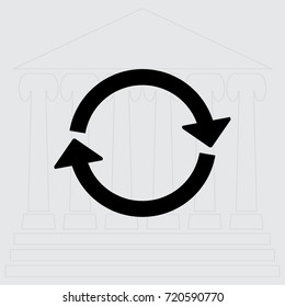 Round arrow icon, reload vector illustration