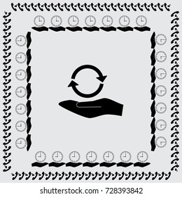 Round arrow icon, reload vector illustration