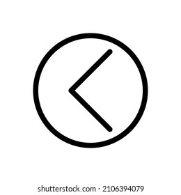 Round arrow left Icon. arrow. circle. left. left icon