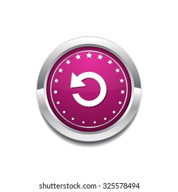 Round Arrow Pink Vector Button Icon