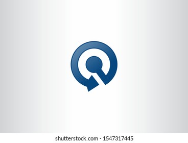 Round arrow vector design elements with blue color concept
