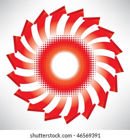 Round arrows frame