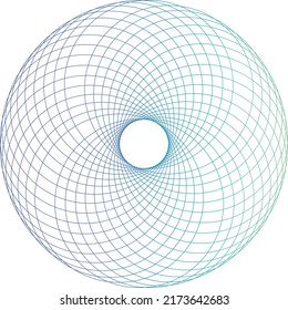 Round art design in gradient 